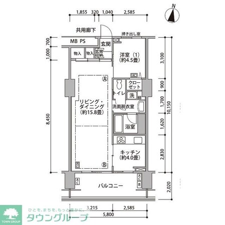 東雲キャナルコートCODAN17号棟の物件間取画像